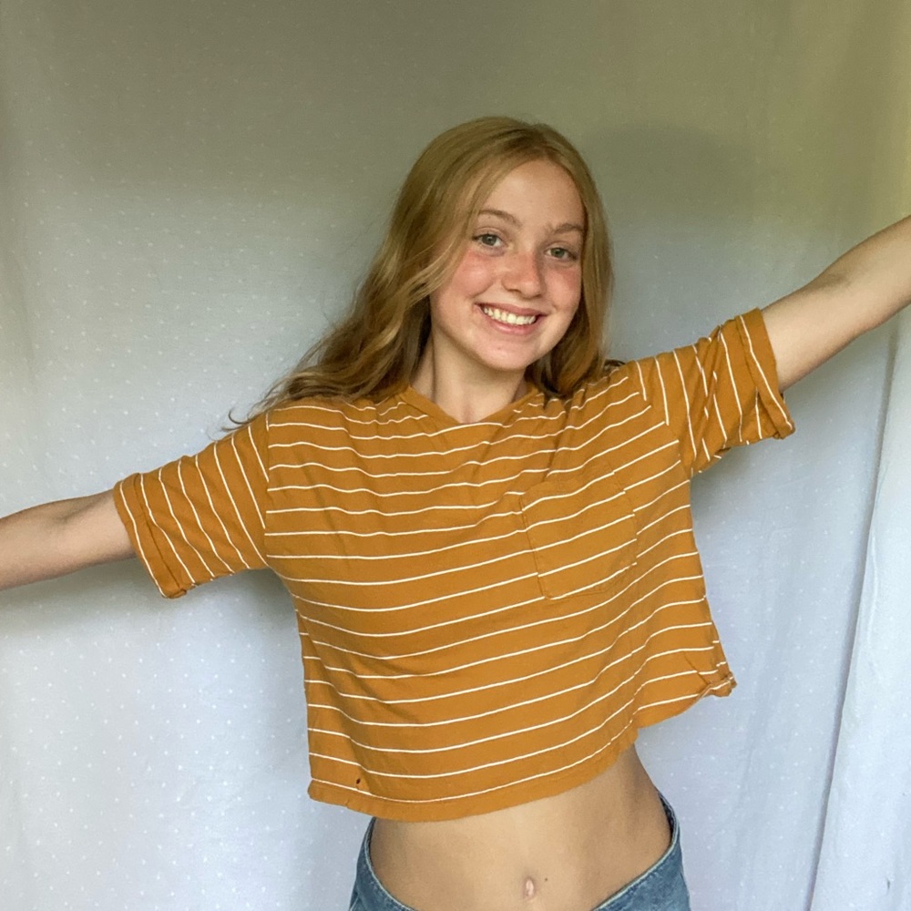 Forever 21 striped box tee